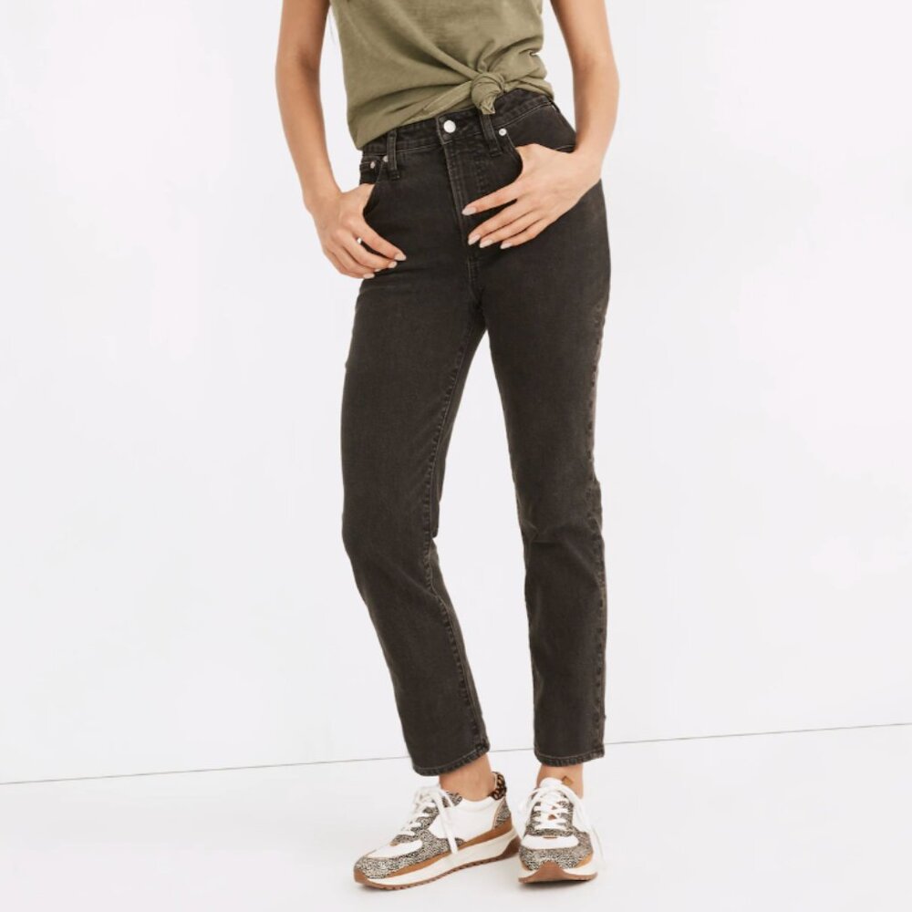 Madewell The Curvy Perfect Vintage Jean in Lunar Wash Black Size 29 #NA883
